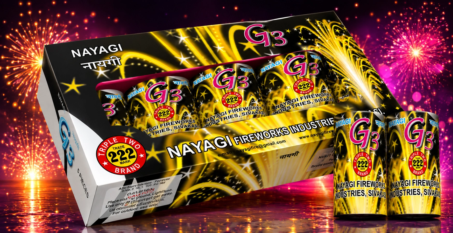 Mini Fountain Blitz Series colour blast Sivakasi fountain fireworks with colourful sparkling effects by Nayagi Fireworks