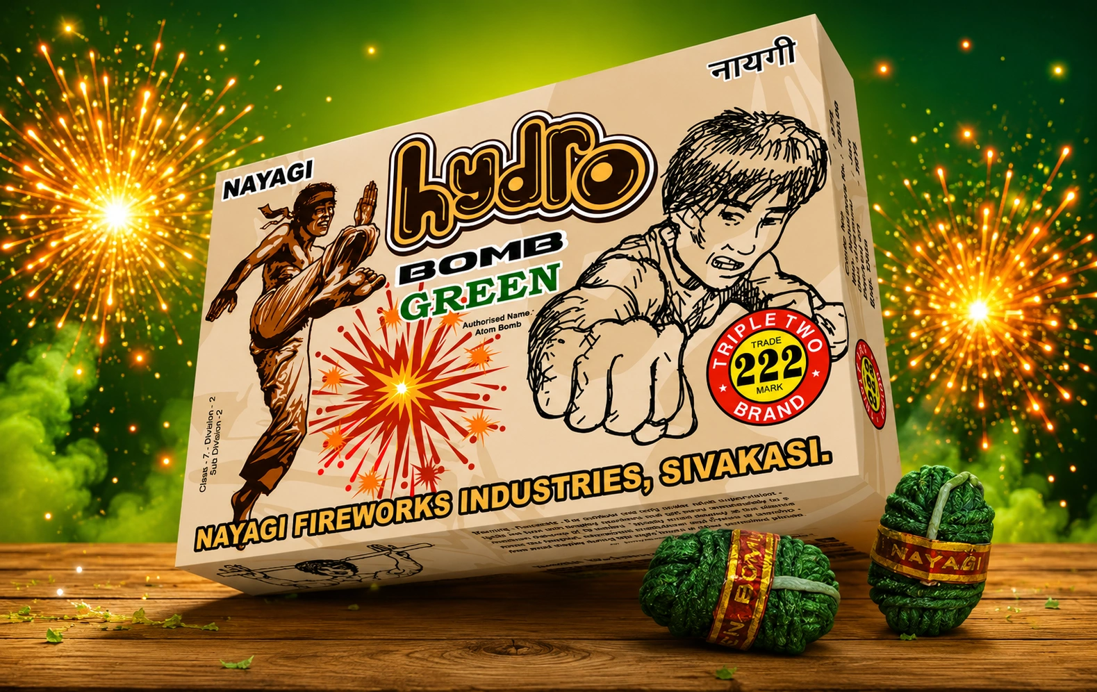 Traditional Atom Bombs Sivakasi sound crackers by Nayagi Fireworks for Diwali celebrations