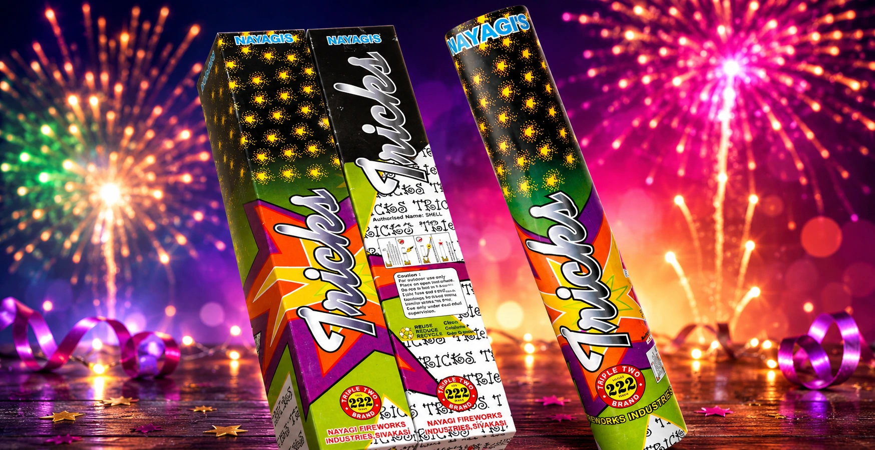 Chotta Fancy aerial novelty Sivakasi fireworks with colourful sky spark effects by Nayagi Fireworks